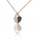 Rose gold plated silver 925° heart necklace  (code FC001071)