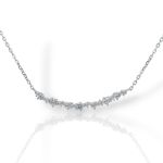 Κολιέ απο επιπλατινωμένο ασήμι 925° με ζιργκόν (code FCΜ002817)