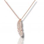 Rose gold plated silver 925° wing necklace (code FC005942)