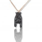 Rose gold plated silver 925° ROCK necklace  (code FC006328)