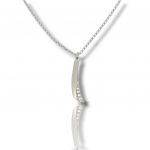 Platinum plated silver 925° necklace  (code NZB100660)