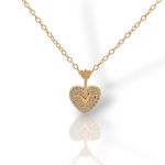 Κολιέ καρδούλα απο ασήμι 925º επιχρυσωμένο  (code FC012330)