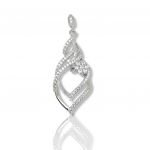 Ciondolo in argento 925° rodiato & zirconi cubici (code PZB94443)