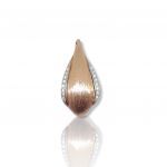 Ciondolo in argento 925° rodiato e dorato  & zirconi cubici (code PZB84124)