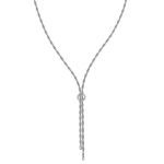 Platinum plated silver infinity necklace (code SVX2201686)