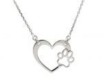  Platinum plated silver 925° heart necklace (code S220958)