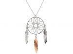   Platinum plated silver 925° dream catcher necklace (code S221532)