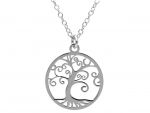 Platinum plated silver 925° necklace with the tree of life (code S223908)