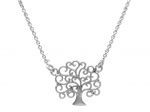 Platinum plated silver 925° necklace with the tree of life (code S223960)