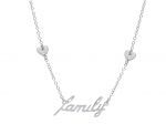Platinum plated silver 925° family necklace (code S234328)