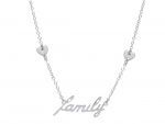 Platinum plated silver 925° family necklace (code S234328)