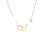 Girocollo Cuoricini in argento 925° rodiato e dorado oro Giallo (code S247657)