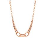 Κολιέ απο επιχρυσωμένο ροζ ασήμι 925° (code S250229)