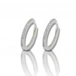 Platinum plated silver 925º hoop earrings (code M2550)