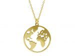 Gold plated silver 925° globe necklace  (code S256238)