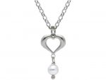   Platinum plated silver 925° heart necklace(code S257348)