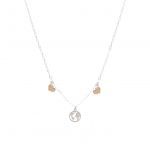  Platinum plated silver 925° globe necklace (code S267602)