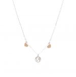  Platinum plated silver 925° globe necklace (code S267602)