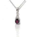 Platinum plated silver 925° necklace (code M2874)