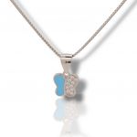 Silver necklace with butterfly (code: FC001290)