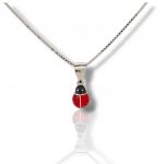 Silver necklace with a small ladybug (code: FC001401)