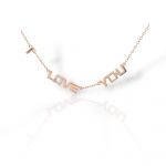 Girocollo I LOVE YOU in argento 925° dorato