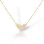 Yellow Gold plated silver 925º heart necklace (code FC012038)