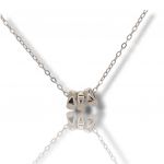 Collana in argento con 3 perle quadrate (code FCM 2691)