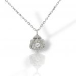 Collana in argento placcato platino (code FCM2732)