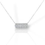 Κολιέ απο επιπλατινωμένο ασήμι 925° με ζιργκόν (code FC009588)