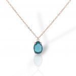 Gold plated (rose) silver 925° necklace  (code GEM22304)