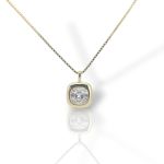 Κολιέ απο ροζ επιχρυσωμένο ασήμι 925° (code GEM25139)