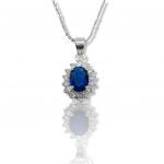 Platinum plated silver 925° necklace  (code M2435)