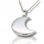  Platinum plated silver 925° crescent moon with chain (code M2549)