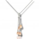 Platinum plated silver 925° necklace (code M2867)