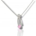 Platinum plated silver 925° necklace (code M2868)