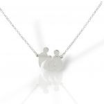 Girocollo famiglia in argento 925° rodiato (code M2929)