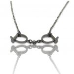 Silver 925° handcuffs necklace  (code M2491)