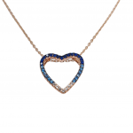 Rose gold plated silver 925° heart necklace  (code FC004211)