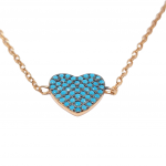 Rose gold plated silver 925° heart necklace  (code FC004599)