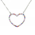 Girocollo Cuore in argento 925° rodiato (code FC003319)