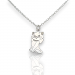 Platinum plated silver 925° cat necklace  (code S223960)