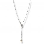 Platinum plated silver 925° rosary  (code SHK905122B)