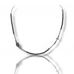 Madonnas Icon Choker black stones in 925° black platinum-plated (SHK905127N)