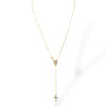 Ροζάριο απο ασήμι 925 επιχρυσωμένο με κίτρινο χρυσό (code SHK001463)