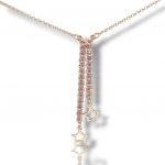 Rose gold plated silver 925° necklace  (code SHK745RR)