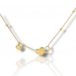 Gold plated silver 925º heart necklace (code SHK905115)