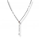 Rosario in argento rodiato (code SHK 910122)