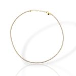 Κολιέ ριβιέρα απο επιχρυσωμένο ασήμι 925° (code SHK905137G)