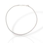 Κολιέ ριβιέρα απο επιπλατινωμένο ασήμι 925° (code SHK905142B)